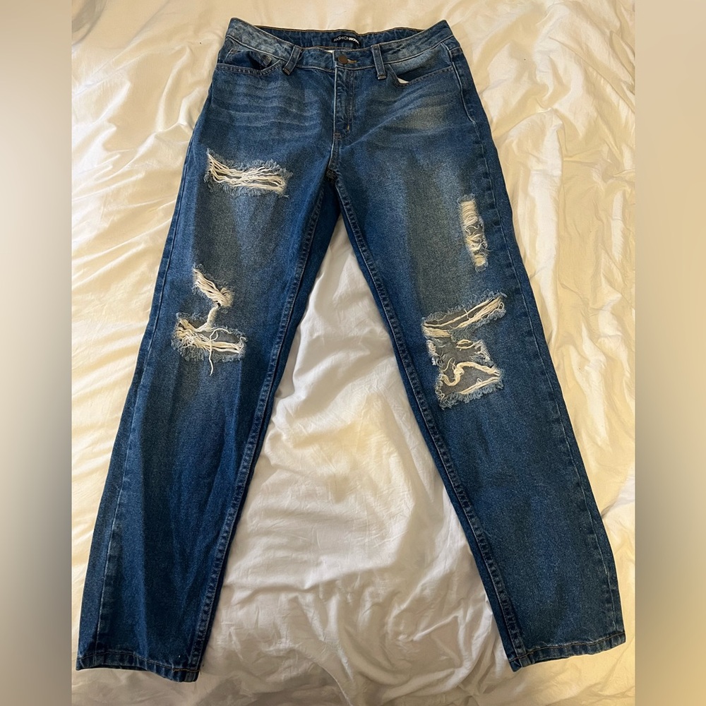 Boyfriend ripped jeans from Fashion Nova